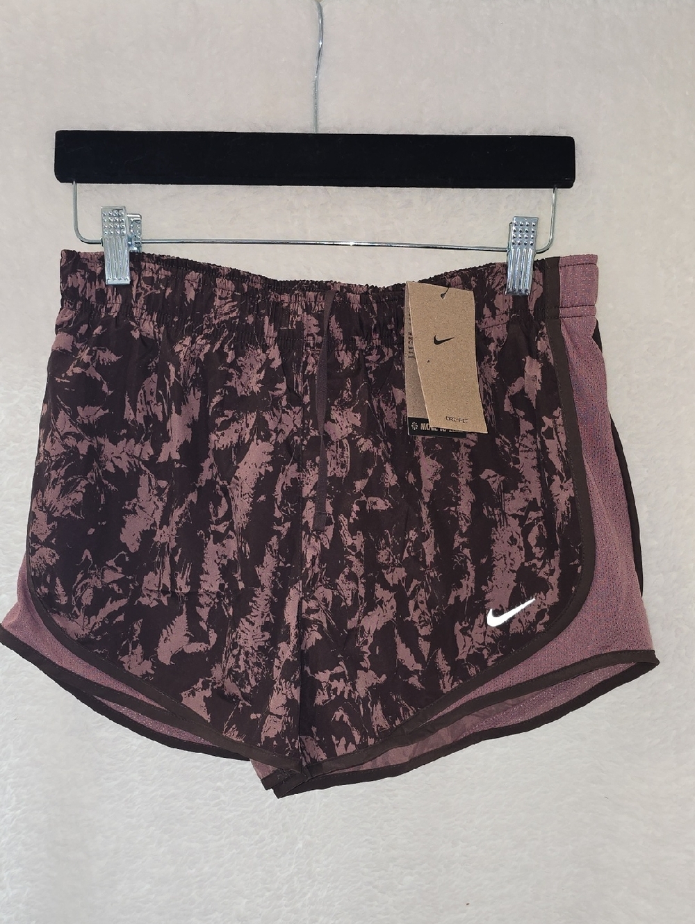 Nike Dri-Fit Women’s Lined Tempo Brown Athletic Running Shorts